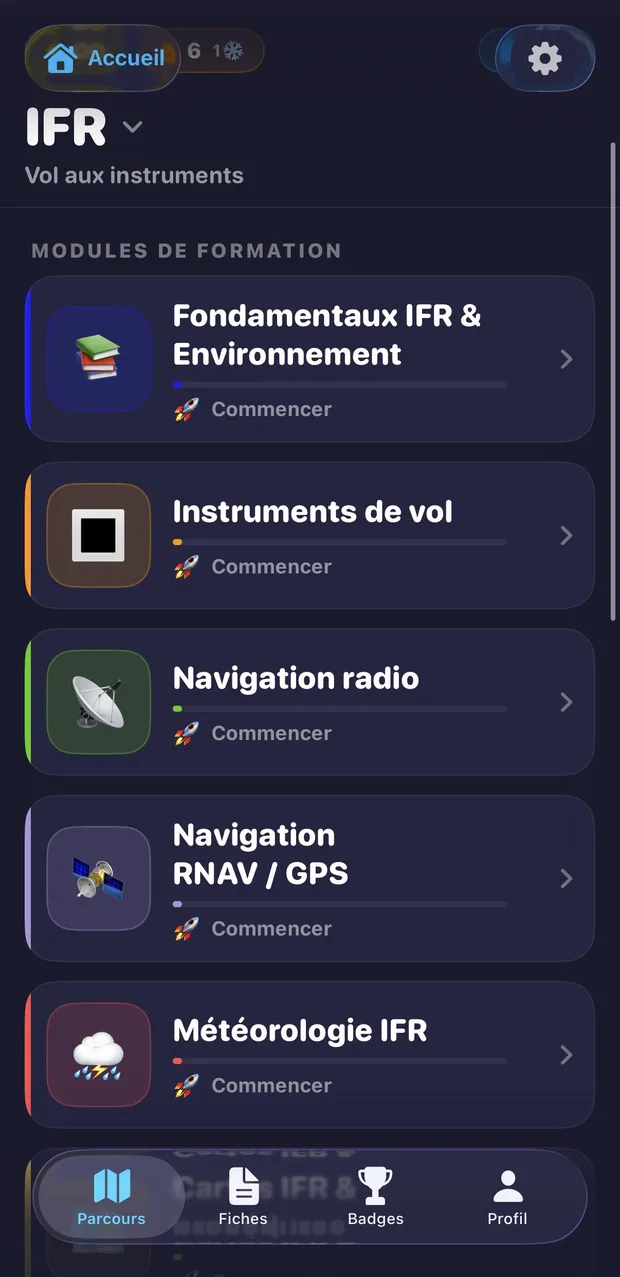 Parcours IFR